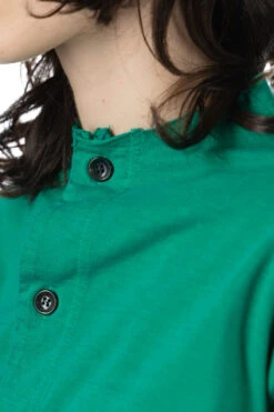 Cotton Cut Off Cardigan - Green -VogueWard Store Tigre Brocante Cotton Cut Off Cardigan Green ULJK60TBC34540 05