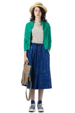 Cotton Cut Off Cardigan - Green -VogueWard Store Tigre Brocante Cotton Cut Off Cardigan Green ULJK60TBC34540 09